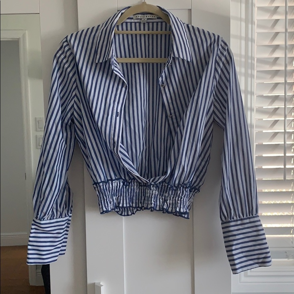 Striped long sleeve top